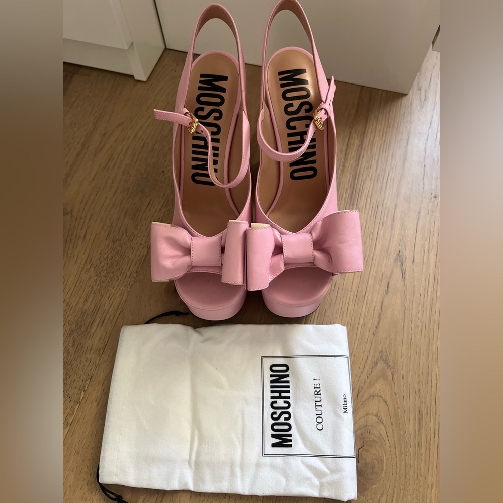 MOSCHINO
140mm Bow-Detail Platform Sandals